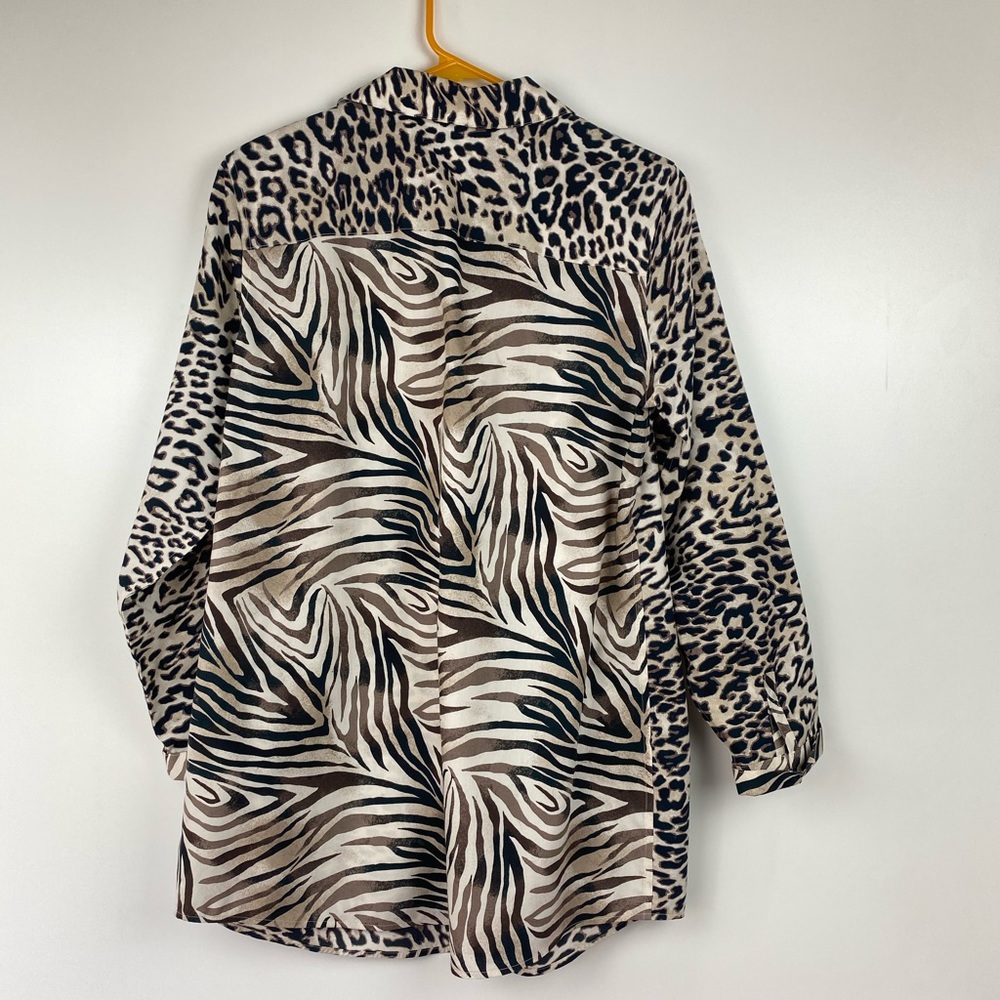 Chico's Leopard Print Button Down Tunic 1 - image 2